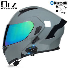 DOT Modular Motorcycle Bluetooth Helmet Full Face Dual Visor Flip Up Moto Helmet picture