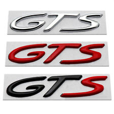 1x NEW CHROME/black GTS BADGE Emblem Sticker Panamera Macan Cayman 911  picture
