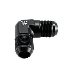 Aluminum -10 AN Male To -10 AN Male 90 Degree Union Elbow Fitting 10AN Black picture