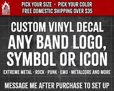 Any Band Logo Vinyl Decal Death Metal, Black Metal, Metalcore, Grunge, Emo, Punk picture