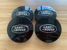 4 LAND ROVER Range Rover Supercharged Center Caps BLACK GLOSS Wheel Hub Caps picture