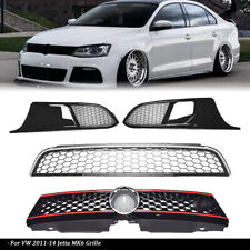 For VW 2011-14 Jetta MK6 GLI  Front Upper Lower Grill & Red Trim Style W/ Bezel picture