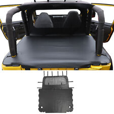 1pc Car Rear Trunk Soft Top Isolation Leather Cover for Jeep Wrangler TJ 1997-06 picture