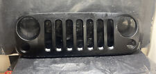 2007 2008 2009-2018 Jeep Wrangler JK Black Front Grille Grill W/o Jeep Logo OEM picture