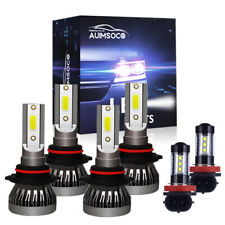 For Chrysler 200 Sedan 4-Door 2013-2014 - Front LED Headlight Bulbs + Fog Lights picture