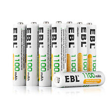 EBL 1100mAh Ni-MH Precharged Long Lasting AAA Rechargeable Batteries 8 Counts picture