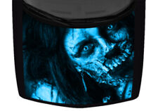 Zombie Woman Undead Cobalt Blue Horror Hood Truck Wrap Vinyl Car Graphic Decal  picture