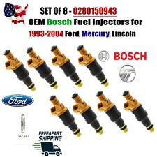 BOSCH OEM 8pcs Fuel Injectors for 1993-2004 Ford Lincoln Mercury #0280150943 picture