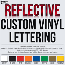 Custom Reflective Vinyl Lettering Decal Sticker Car Van Truck Trailer Banner + picture