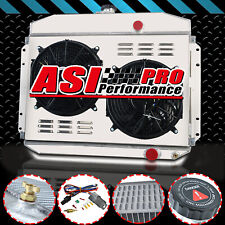 For 1961-1964 Ford F100 F250 F350 L6 Pickup 4 ROW Radiator+Shroud Fan+Relay picture