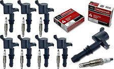 Set of 8 Ignition Coil Straight Boot DG511 with Spark Plug SP546. picture