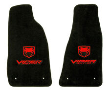 LLOYD Velourtex FLOOR MATS Red Embroidered Logos 2003 to 2006 Dodge VIPER SRT-10 picture