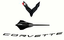 Set 2020 Chevrolet C8 Corvette GM Front Bumper Emblems Rear Stingray Mako  picture