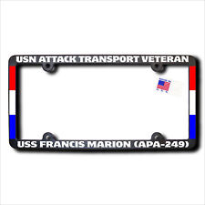 USN Attack Transport Vet USS FRANCIS MARION (APA-249) REFL TEXT & RIBBONS Frame picture