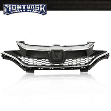 Fit For 2018-2020 Honda Fit Black Front Upper Bumper Grille Grill w/ Chrome Trim picture