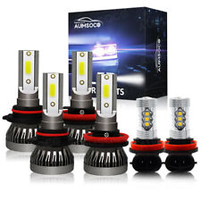 6X LED Headlight High Low Beam + Fog Light Bulbs Kit For Jeep Compass 2014-2020 picture