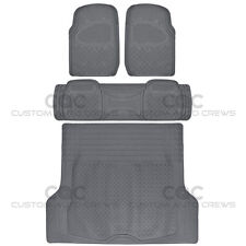 4pc Full Set All Weather Heavy Duty Rubber Gray SUV Floor Mats Trunk Liner⭐⭐⭐⭐⭐ picture