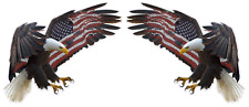 UV Laminated American Eagle American Flag X Large Pair Decal picture