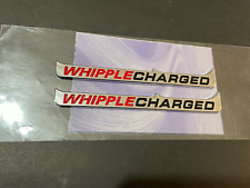 2015-2020 WHIPPLE CHARGED Emblems Badge Chrome & Red / Black - 2pcs picture
