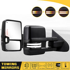 Tow Mirrors Smoked Switchback Heated for 2014-2019 Chevy Silverado GMC Sierra picture