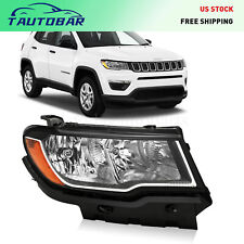 Right Headlight For 2017-2021 Jeep Compass Passenger W/Bulb Halogen Headlamp picture