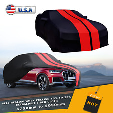 For Audi Q7 Q8 e-tron Indoor Soft Stain Stretch Full Car Cover Black+Red Line picture