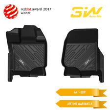 3W Front Floor Mats for 2015-2024 Ford F150/F-150 Lightning SuperCrew Cab TPE picture