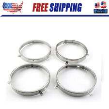 For 1964-1972 GM A Body Stainless Steel Headlight Retainer Trim Rings 5 3/4