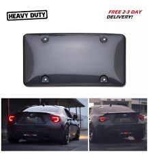 Auto Car Clear Tinted License Plate Cover Smoked Bubble Shield Tag Black picture