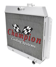 2 Row RS Champion Radiator for 1949 - 1954 Chevy Cars Inline 6 Cylinder Engine picture