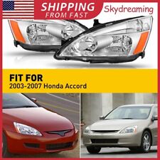 FOR 2003 2004 2005 2006 2007 Honda Accord JDM Black Replacement Headlight Set R picture
