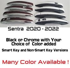 Black or Chrome Door Handle Overlays Fits 2020 - 2022 Nissan Sentra YOU PICK CLR picture