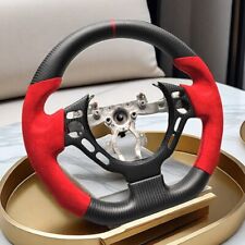 CARBON FIBER Steering Wheel FOR NISSAN GTR R35 RED ALCANTARA M 09-16YEAR picture