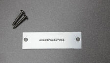 New EMBOSSED SERIAL NUMBER DATA PLATE ID TAG NUMBER TRAILER Engine Equipment picture