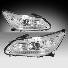 For 2013 2014 2015 Honda Accord Sedan Chrome Clear w/o LED DRL Headlights Pair  picture