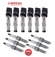 For Porsche Cayenne Base Ignition Coil Bremi + Spark Plug Iridium OEM NGK (6set) picture