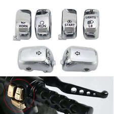 6x Chrome Switch Cap Kit Button Cover For Harley VRSC 02-17 XL 96-13 Dyna 96-11 picture