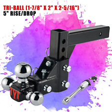 TYT Adjustable Trailer Hitch Towing Ball Mount,Tri-Ball 2