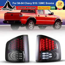 Chrome Smoke LED Tail Lights for 94-04 Chevrolet S10 / GMC Snoma Rear Lamp PAIR picture