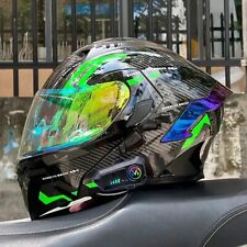 Bluetooth Modular Motorcycle Helmet Racing Flip Up Double Lens Motorbike Helmet picture