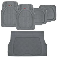 5pc All Weather Floor Mats & Cargo Set - Gray Tough Rubber MOTORTREND Deep Dish picture