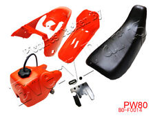 Yamaha Peewee PW80 PW 80 Fuel Gas Tank Seat Plastic Fender Fairing Kit Red picture