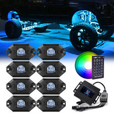 MICTUNING RGB LED Rock Lights Offroad Under Truck Neon Glow Lamp Music Bluetooth picture