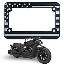USA Patriotic Motorcycle License Plate Frame Tag Bracket. 3D American Flag  picture