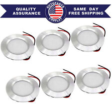 6X Silver 12 volt 3w Interior RV Marine LED Recessed Ceiling Lights Cool white picture