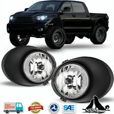 Pair Fog Lights For 2007-2013 Toyota Tundra Front Driving Bumper Lamps w/Wiring picture