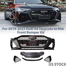 RS6 Style For 19 20 21 22 23 Audi A6 Facelift Front Bumper Kit Assembly+Grille picture
