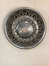1975-1985 Vintage Cadillac Wire Spoke Logo Hubcap Classic Wheel Cover picture