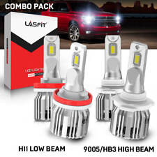 LASFIT H11 9005 Combo LED Headlight Bulbs High Low Beam Conversion Kits 6000K picture