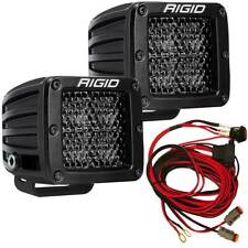 Rigid® D-Series Pro Spot Diffused Midnight LED Light Pods Pair w/Harness picture
